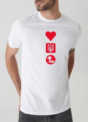 Футболка з принтом "серце. герб україни. калина (червоний принт)" push it