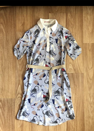 Плаття сукня довжиною міді з котами