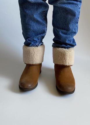 Зимові шкіряні чоботи з овчиною ugg, 40р, оригінал, нові5 фото