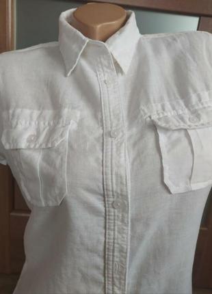 Льняная рубашка блузка натуральная лён7 фото