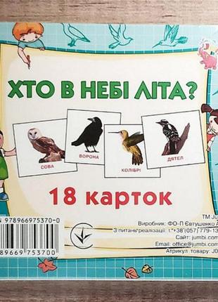 Картки міні "хто в небі літа?"