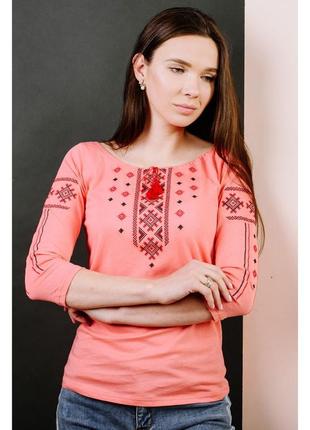 Футболка вишита хрестиком жіноча,  розміри s - 2xl