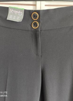Штани класичні для майбутніх мам, чорного кольору "new look"3 фото