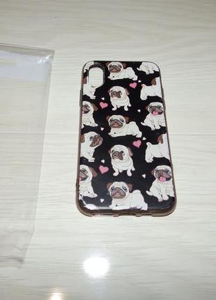 Чехол для iphone x/xs print мопс