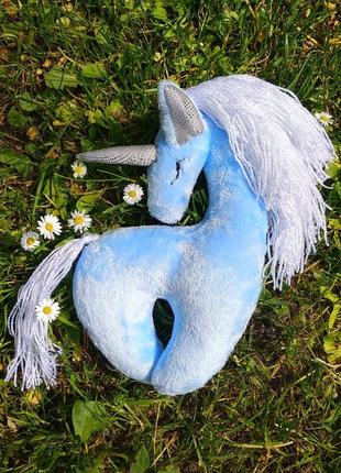 М'яка іграшка єдиноріг єдиноріжка блакитна 25 см3 фото