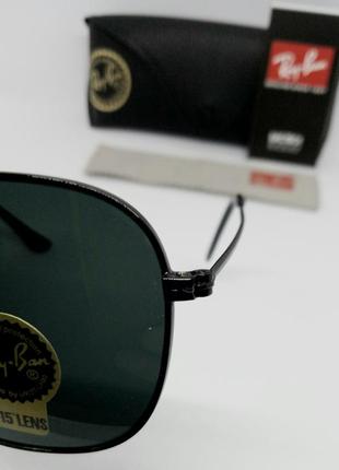 Очки в стиле ray ban frank 3857  унисекс солнцезащитные черные линзы стекло9 фото