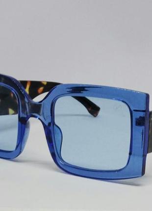 Louis vuitton модные женские солнцезащитные очки большие синие с коричневыми дужками