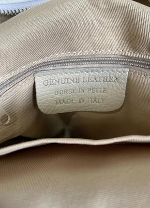 Рюкзак жіночий білий з натуральної шкіри італія нова колекція женский кожаный рюкзак белый10 фото