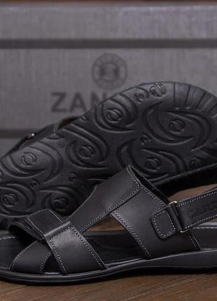 Мужские кожаные сандалии cardio black2 фото
