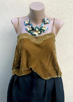 Шелк,бархат,велюр,блуза на брителях,топ,майка,премиум бренд,