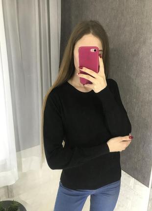 Чорний джемпер кофта светр свитер тонкий1 фото