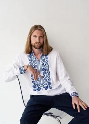 Чоловіча сорочка вишиванка, мужская вышиванка рубашка2 фото