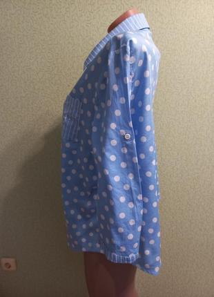 Женская рубашка сорочка блузка в горох4 фото