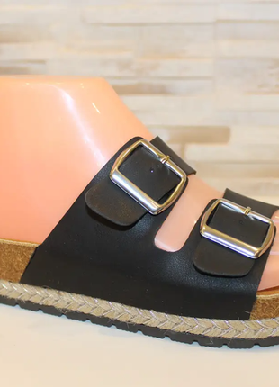 Шлепанцы женские черные б1302