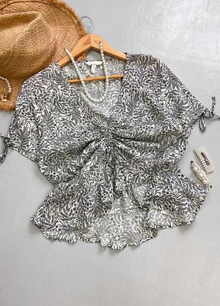 Жіноча блуза в квітковий принт (можна забрати в подарунок, до будь-якої покупки у нашому профілі)