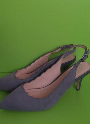 Босоножки туфли серые с закрытым носком, 6/39