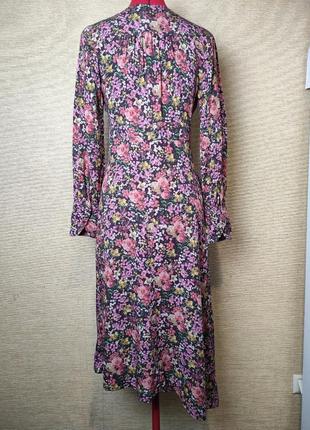 Сукня міді з квітковим принтом квіткове плаття4 фото