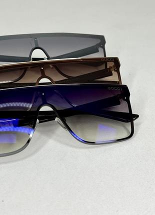 Сонцезахисні окуляри маска унісекс коричневі5 фото