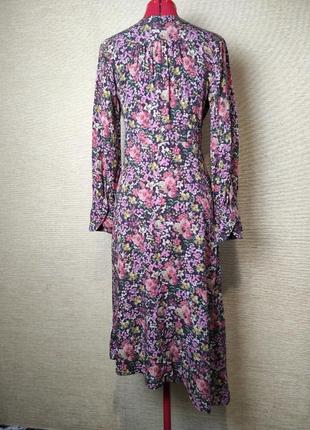 Сукня міді з квітковим принтом квіткове плаття3 фото