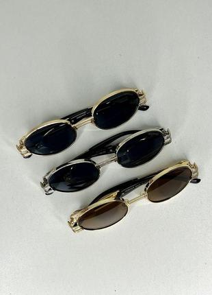 Солнцезащитные очки унисекс коричневые  овал6 фото