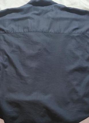 Женская однотонная блуза свободного кроя yessica (c&a), размер m, темно синий6 фото