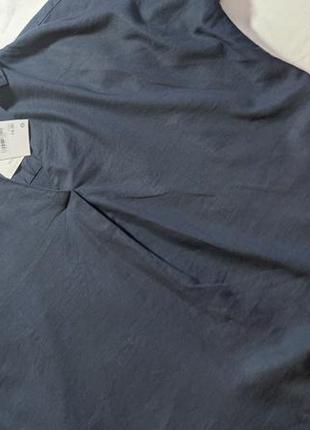 Женская однотонная блуза свободного кроя yessica (c&a), размер m, темно синий2 фото