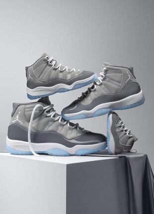 Кроссовки nike air jordan 11 оригинал cool grey ct8012-005