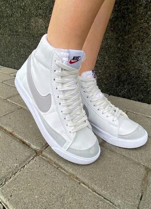 Кросівки blazer mid vintage white beige кроссовки