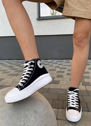 Шикарні кеди chuck taylor all star move platform black8 фото