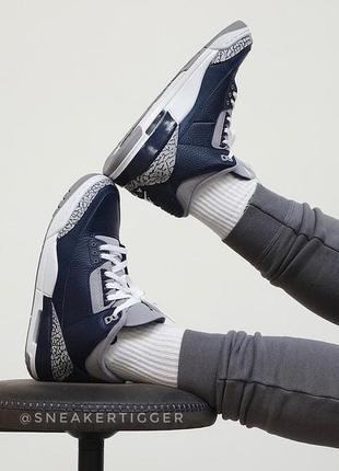 Кроссовки nike air jordan 3 retro georgetown оригинал ct8532 401