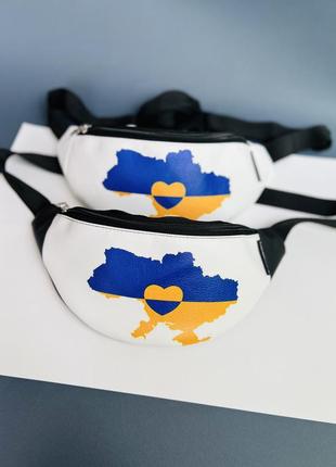 Бананка, сумка на пояс, україна, прапор, карта україни, патріотична7 фото