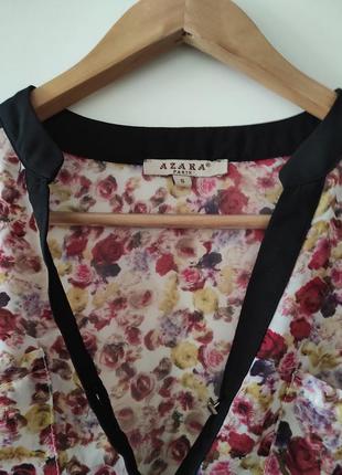 Летняя тонкая шифоновая цветочная блуза s4 фото