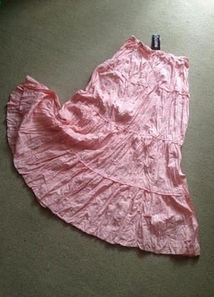 Нова! спідниця креш гарний персиковий