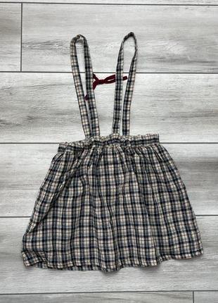 Сарафан юбка с подтяжками zara на девочку6 фото