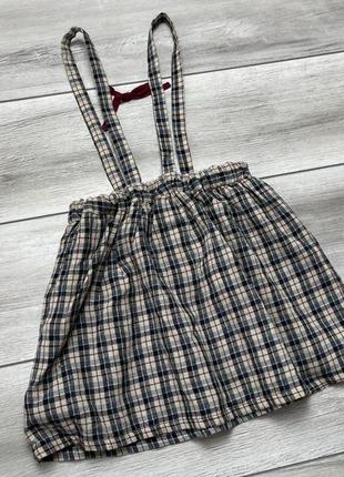 Сарафан юбка с подтяжками zara на девочку7 фото