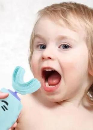 Зубная щетка ультразвуковая электрическая детская типа u водостойкая