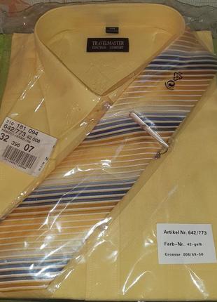 Стильная рубашка в упаковке с галстуком travelmaster, большой размер!!!