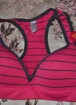 Топ спортивный с пуш-апом! полоски