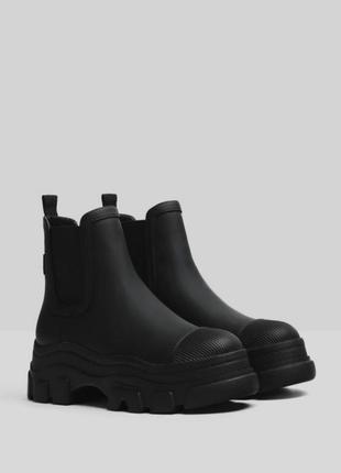 Bershka zara mango h&m черевики чоботи демисезонные непромокаемые ботинки ботильоны сапоги ботинки на высокой подошве р.36