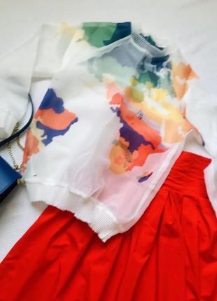 Красивая блуза из органзы benetton