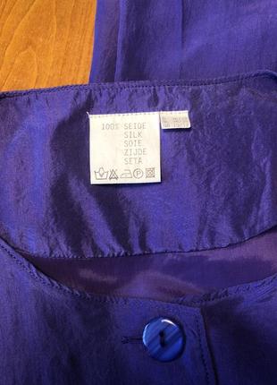 Шелковая винтаж блуза фиолетовая6 фото
