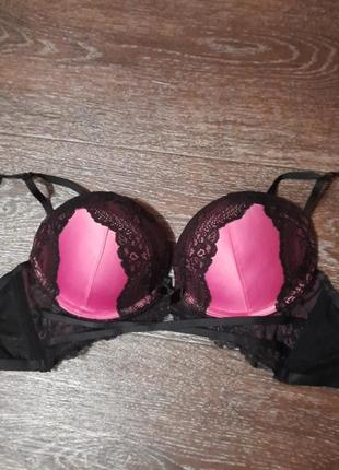 Брендовий розкішний бюстгалтер з об'ємним пушапом р. 32 з 70с від ann summers кісточки мереживо