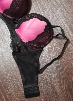 Брендовый  ш карный бюстгалтер с обьемным пушапом р.32 с 70с от ann summers косточки кружево6 фото