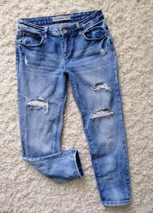 Классные женские рваные джинсы бойфренды new look 38 в прекрасном состоянии1 фото