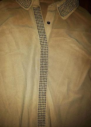 Классическая бежевая блузка с длинным рукавом liuli6 фото