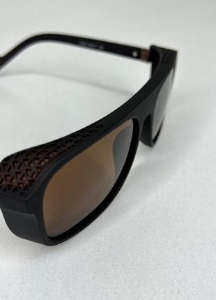 Сонцезахисні окуляри з шорами коричневі з поляризацією3 фото
