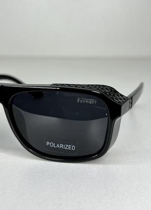Солнцезащитные очки с шорами чёрные с поляризацией4 фото