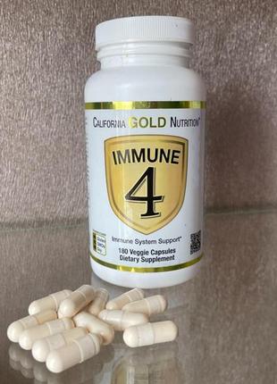 California gold nutrition, immune 4, средство для укрепления иммунитета, 60 капсул2 фото