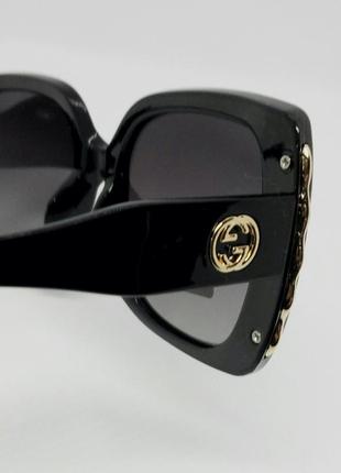 Gucci очки женские солнцезащитные черные с градиентом поляризированные7 фото
