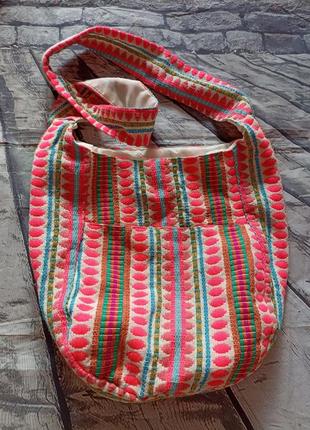 Яркая текстильная сумка в этно-стиле primark5 фото